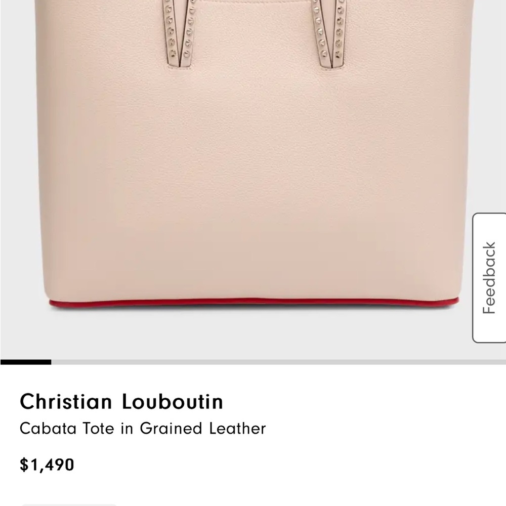 Christian Louboutin Cream Tote Sophisticated Design